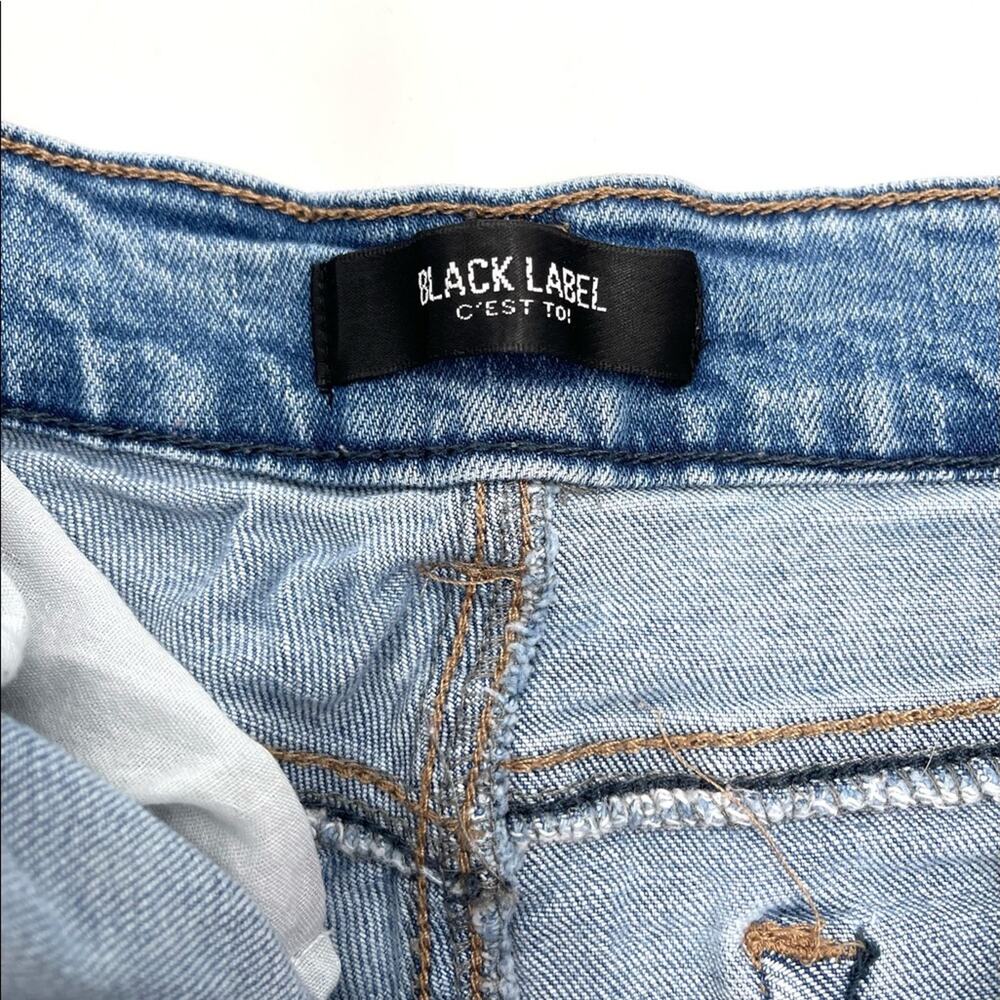 BLACK LABEL C'EST TOI denim jean short light wash size MEDIUM - Picture 2 of 5
